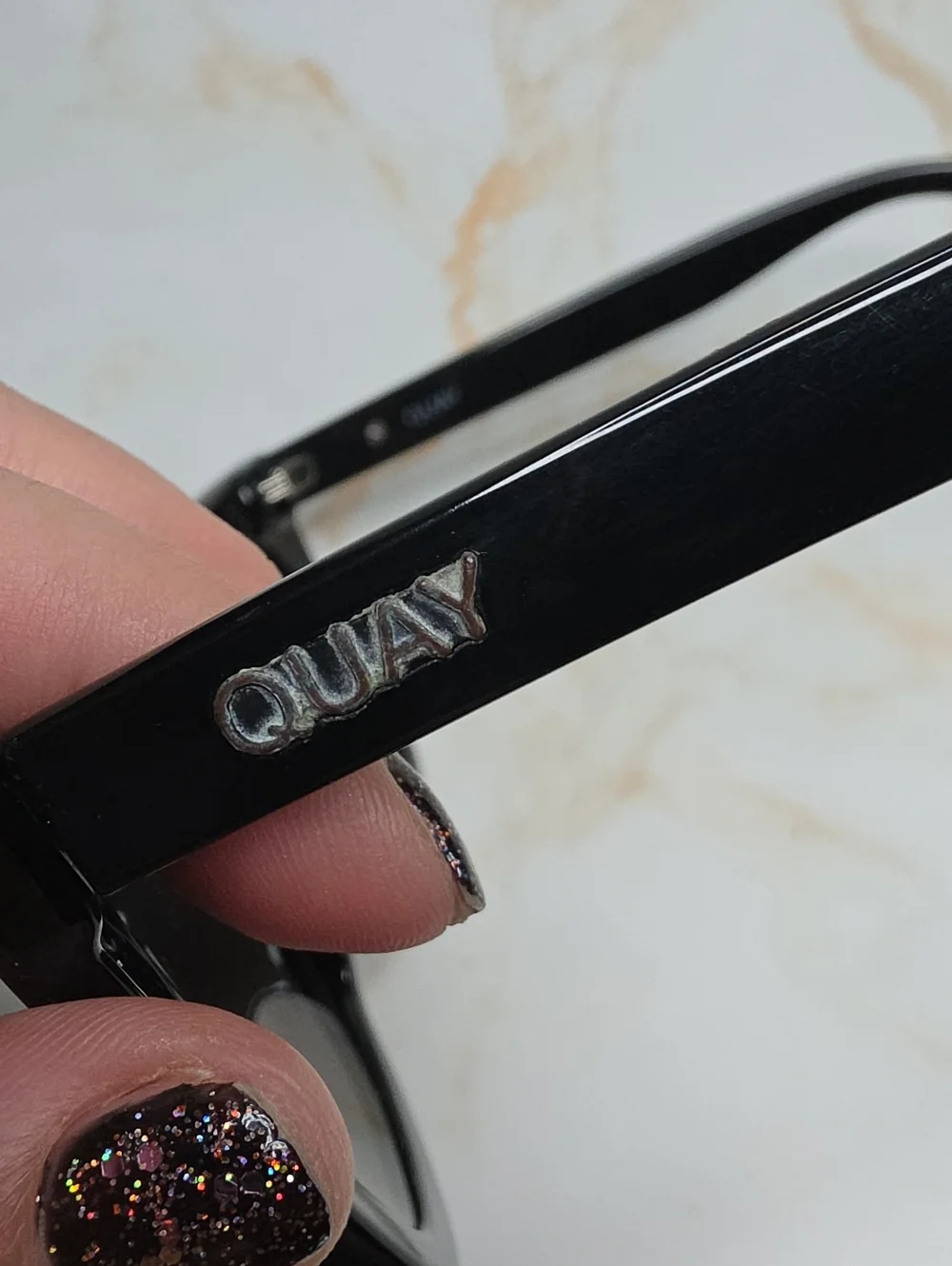 Quay Australia Harper Black Oversized Cat Eye Sunglasses No Case
